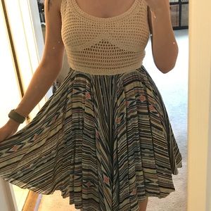 Surf Gypsy Crochet Striped Dress